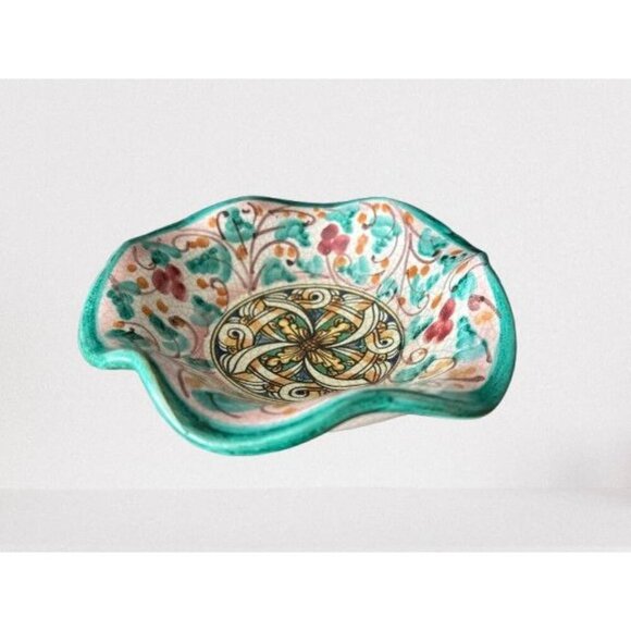 Deruta Italian Majolica Dipping Dish Hand-painted 6" - Picture 1 of 8